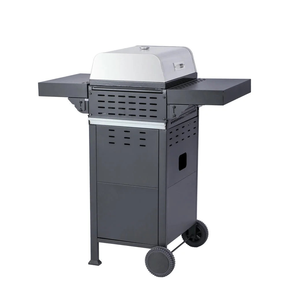 GVN Garden Grill, Patio Backyard Barbecue Grill,2-Burner Propane Gas BBQ Grill, Pizza Box, 24600BTU Output With Wire Enamel Cooking Grids