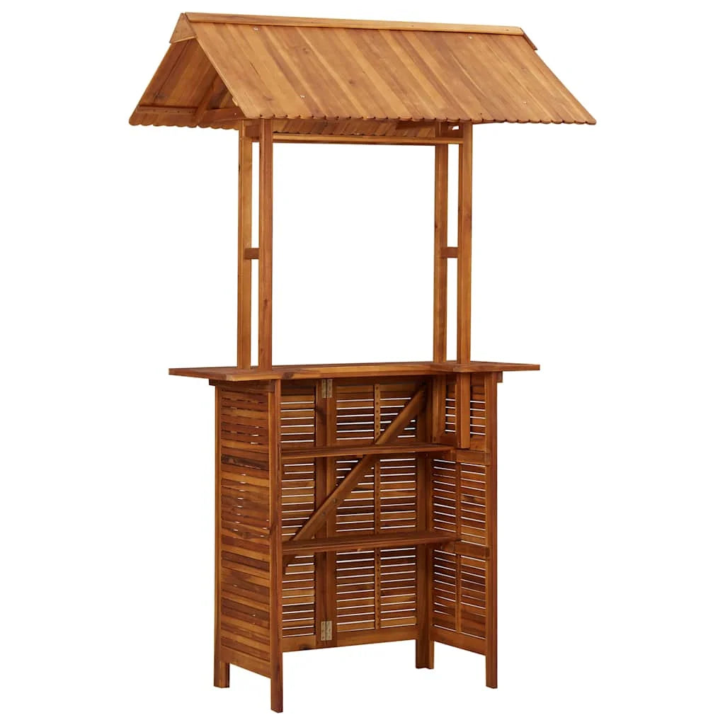 vidaXL Patio Bar Table with Rooftop 44.5"x41.7"x85.4" Solid Wood Acacia