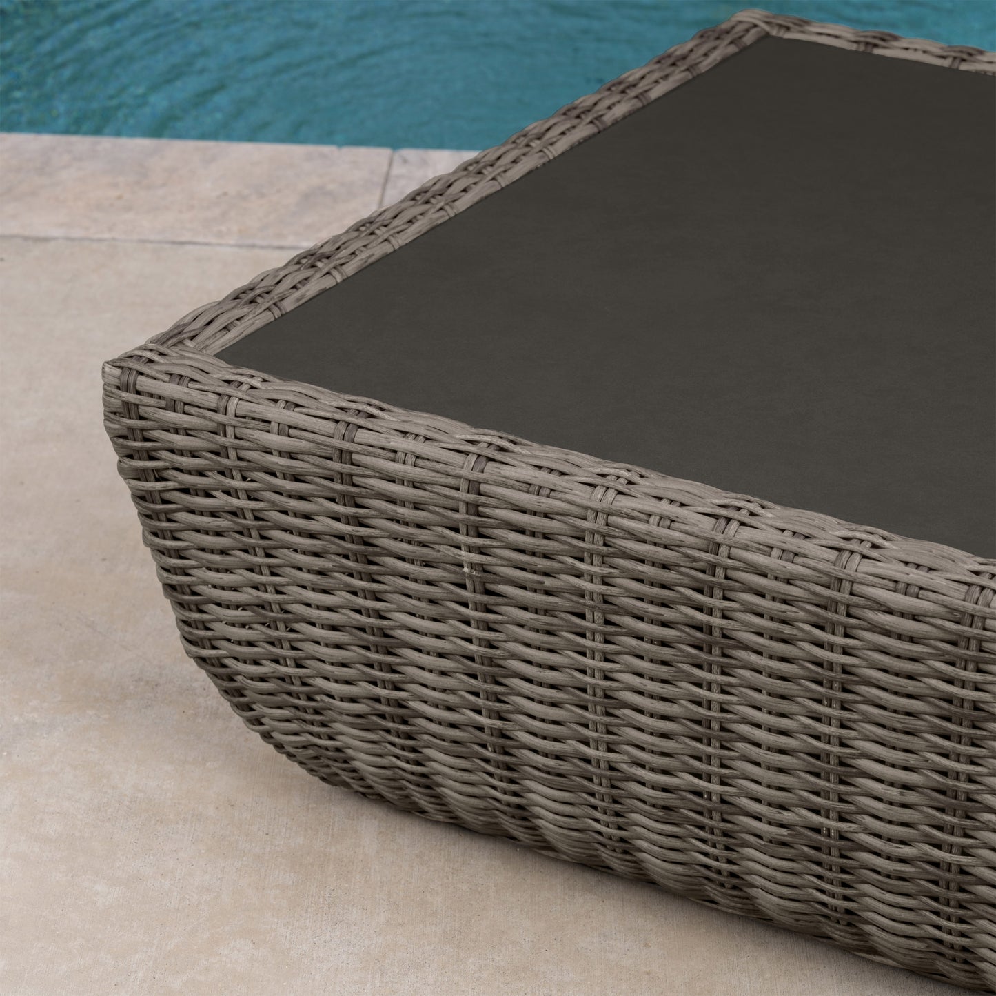 SunVilla Swann Modular Outdoor Patio Table and Ottoman