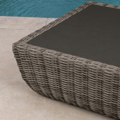 SunVilla Swann Modular Outdoor Patio Table and Ottoman