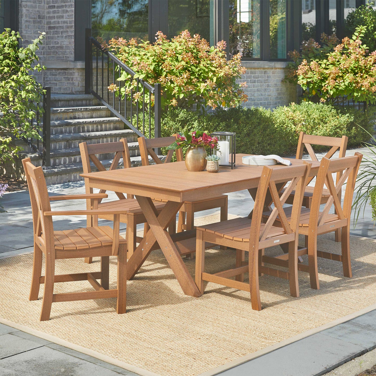 Leisure Line 7-piece Outdoor Patio Dining Set by Tangent