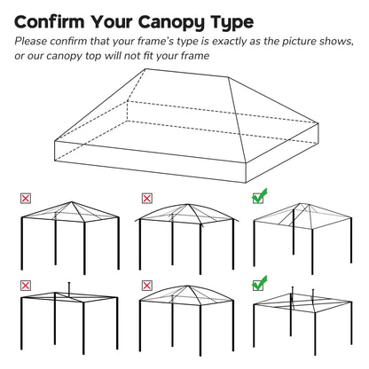 InstaHibit 10x20Ft Replacement Pop up Canopy Top Sunshade Cover Outdoor Patio