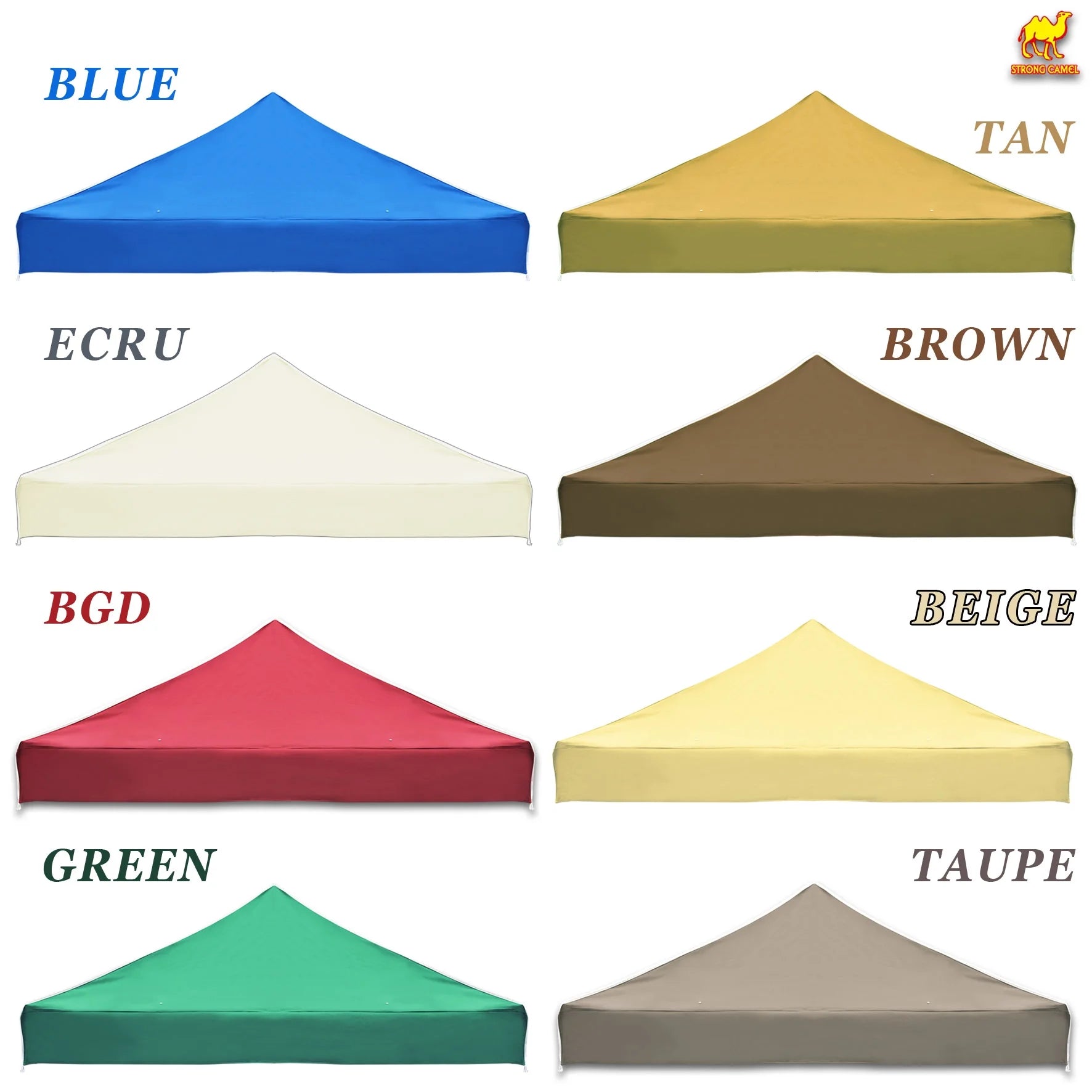 SUNNY Ez pop Up Instant Canopy 10'X10' Replacement Top Gazebo EZ Canopy Cover Only Patio Pavilion Sunshade Polyester-Green