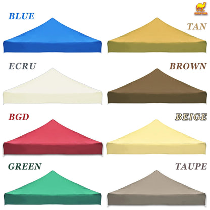 SUNNY Ez pop Up Instant Canopy 10'X10' Replacement Top Gazebo EZ Canopy Cover Only Patio Pavilion Sunshade Polyester-Green