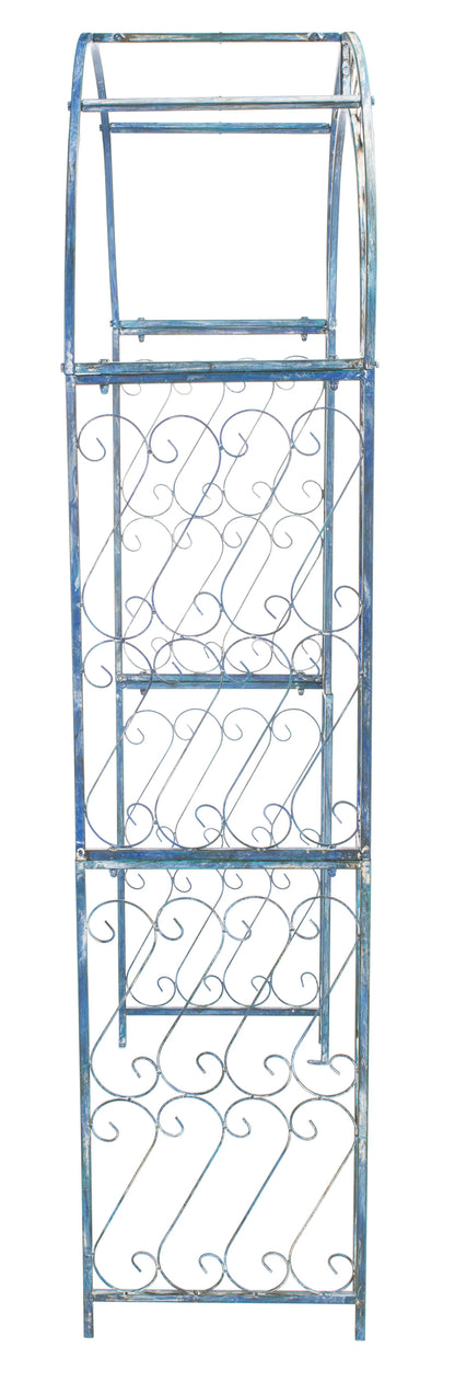 SAFAVIEH Pagan Outdoor Patio Trellis Arch, Antique Blue