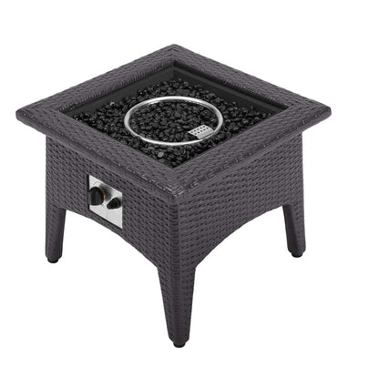 Modway Vivacity Outdoor Patio Fire Pit Table in Espresso