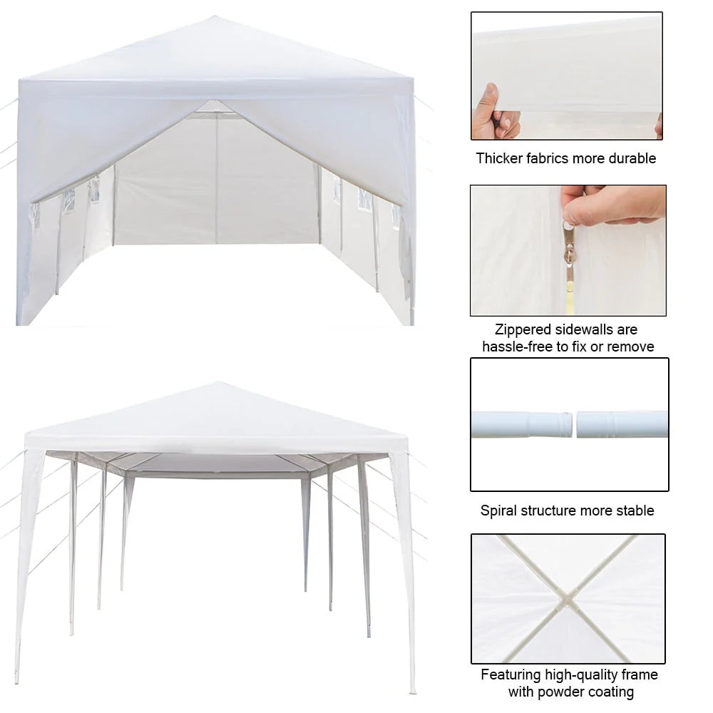 Zimtown 10x30ft Party Patio Tent Canopy Gazebo Pavilion Event Canopies(8 sides)
