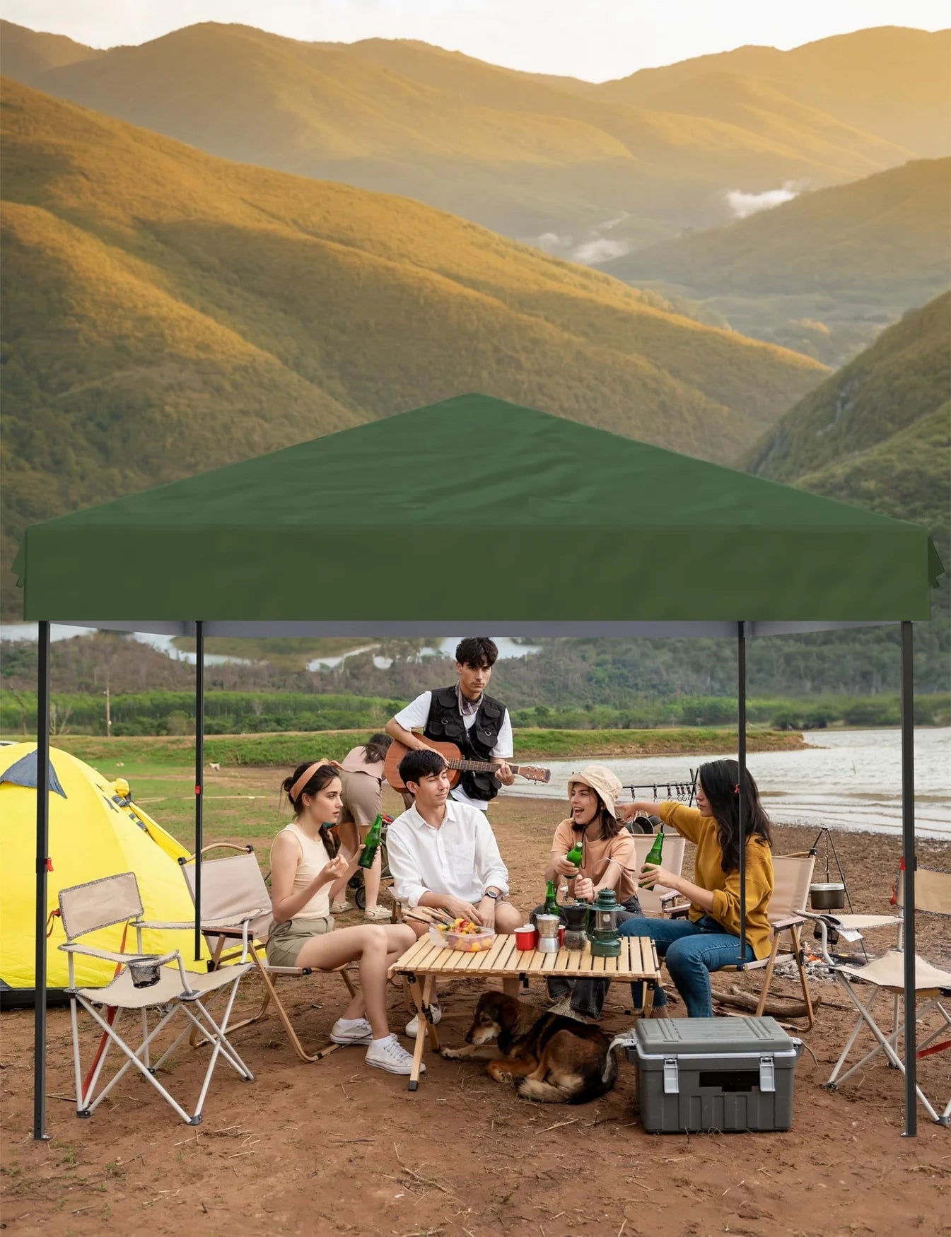 Arigeas Pop Up Canopy Tent 10'x10' with Adjustable Height, Easy Outdoor Sun Shade Shelter for Party, Event, Patio