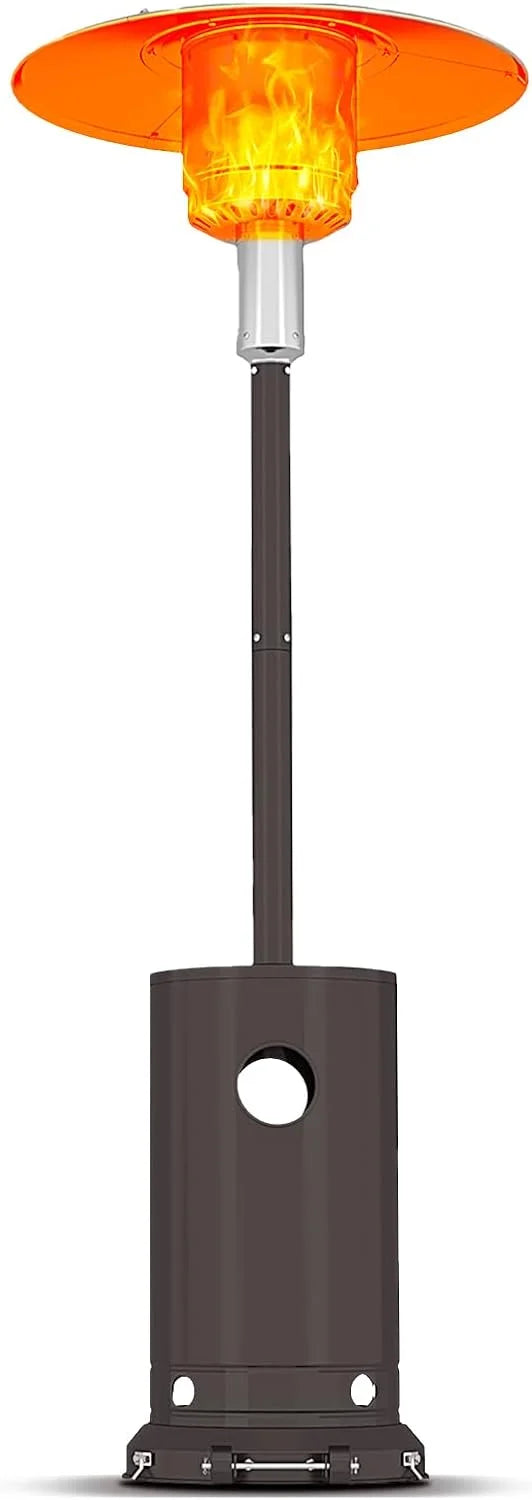48,000 BTU Patio Heater for Outdoor Use,Stainless Steel Burner with Wheels,Heat Lamp,Outdoor Patio Heater for Home and Commercial