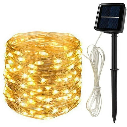 Solar Fairy Lights,Waterproof 200LED 72ft Solar String Lights with 8 Modes, Super Bright Copper Wire Solar Lights Outdoor for Tree, Patio, Garden, Party Decoration