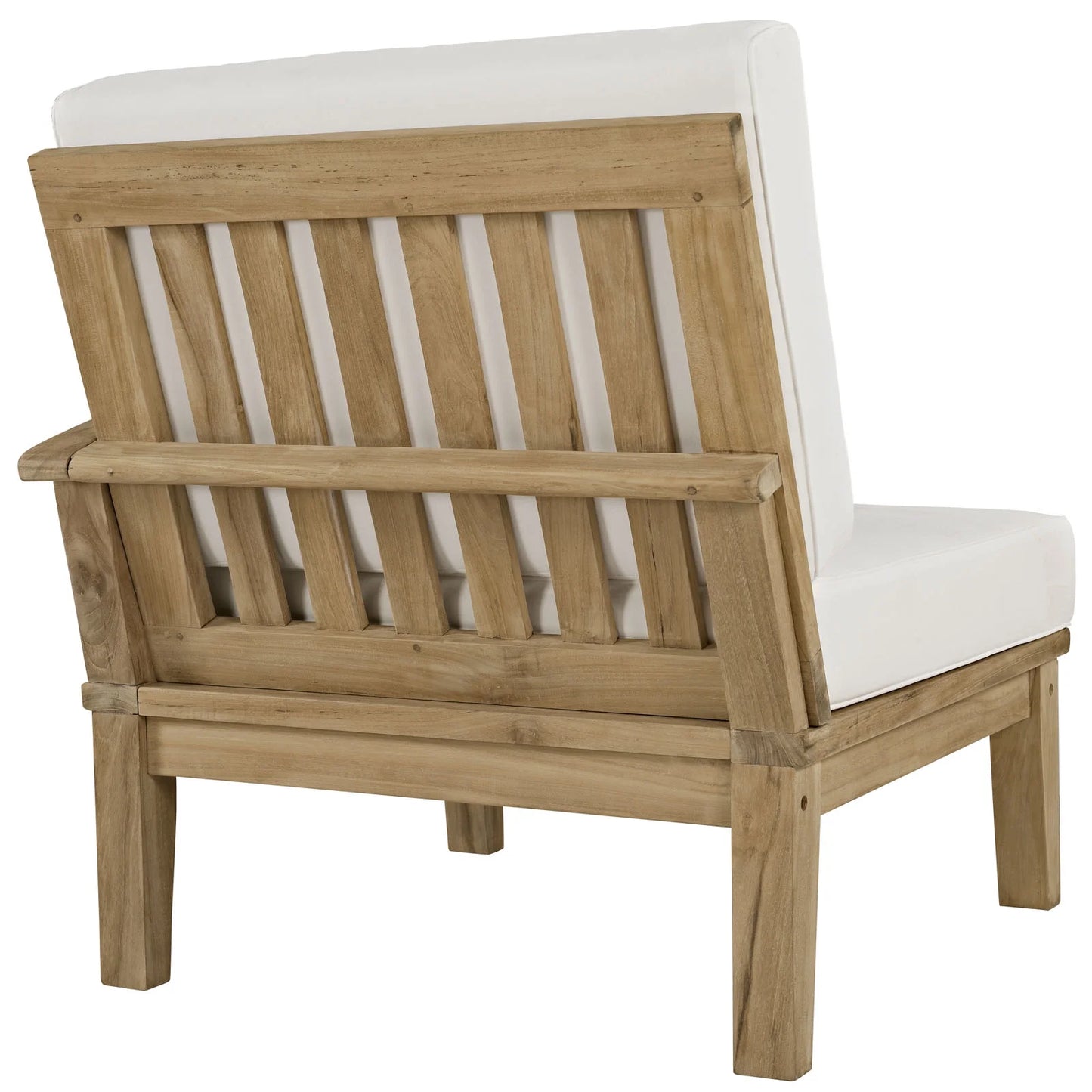 Modway Marina 7 Piece Outdoor Patio Teak Set in Natural White