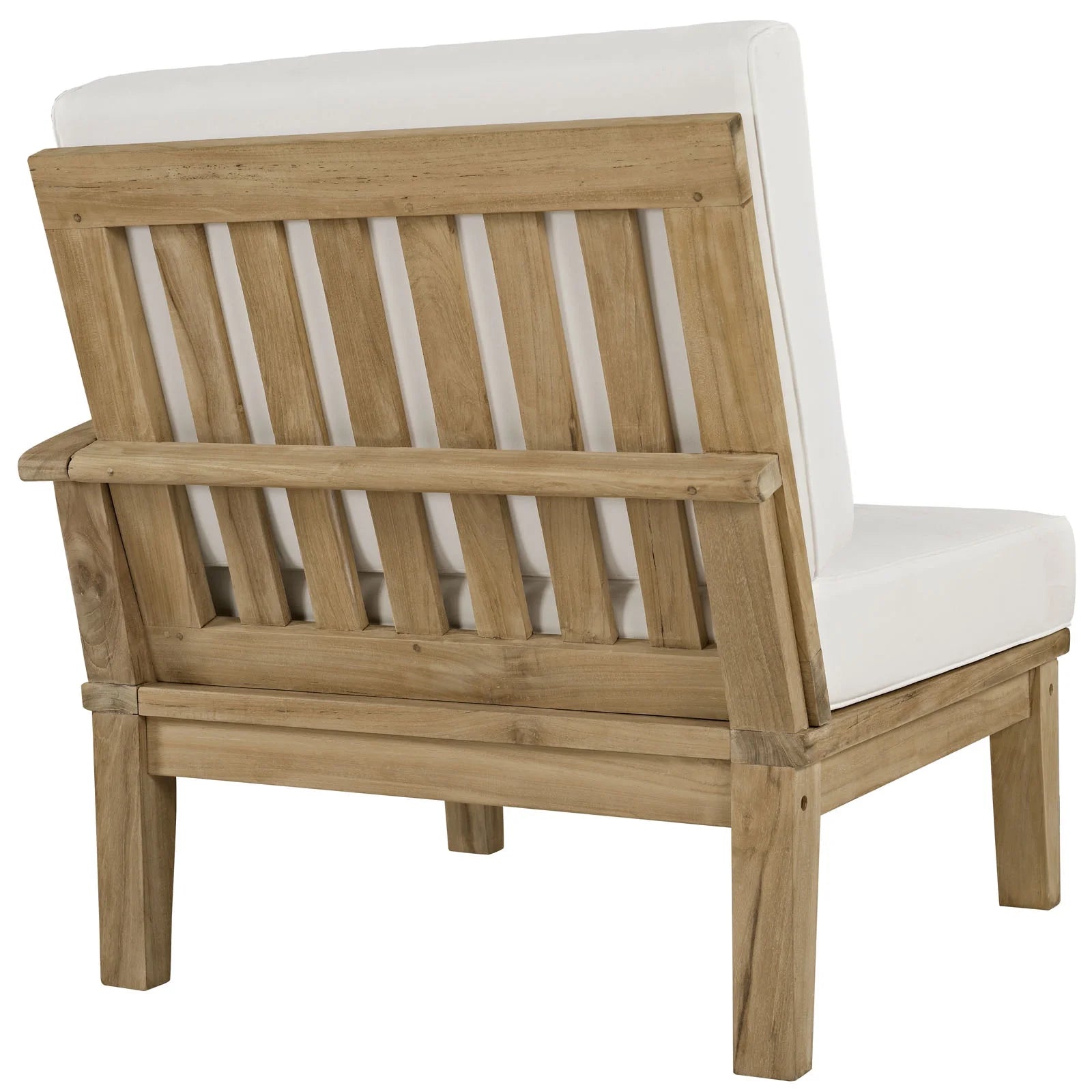 Modway Marina 7 Piece Outdoor Patio Teak Set in Natural White