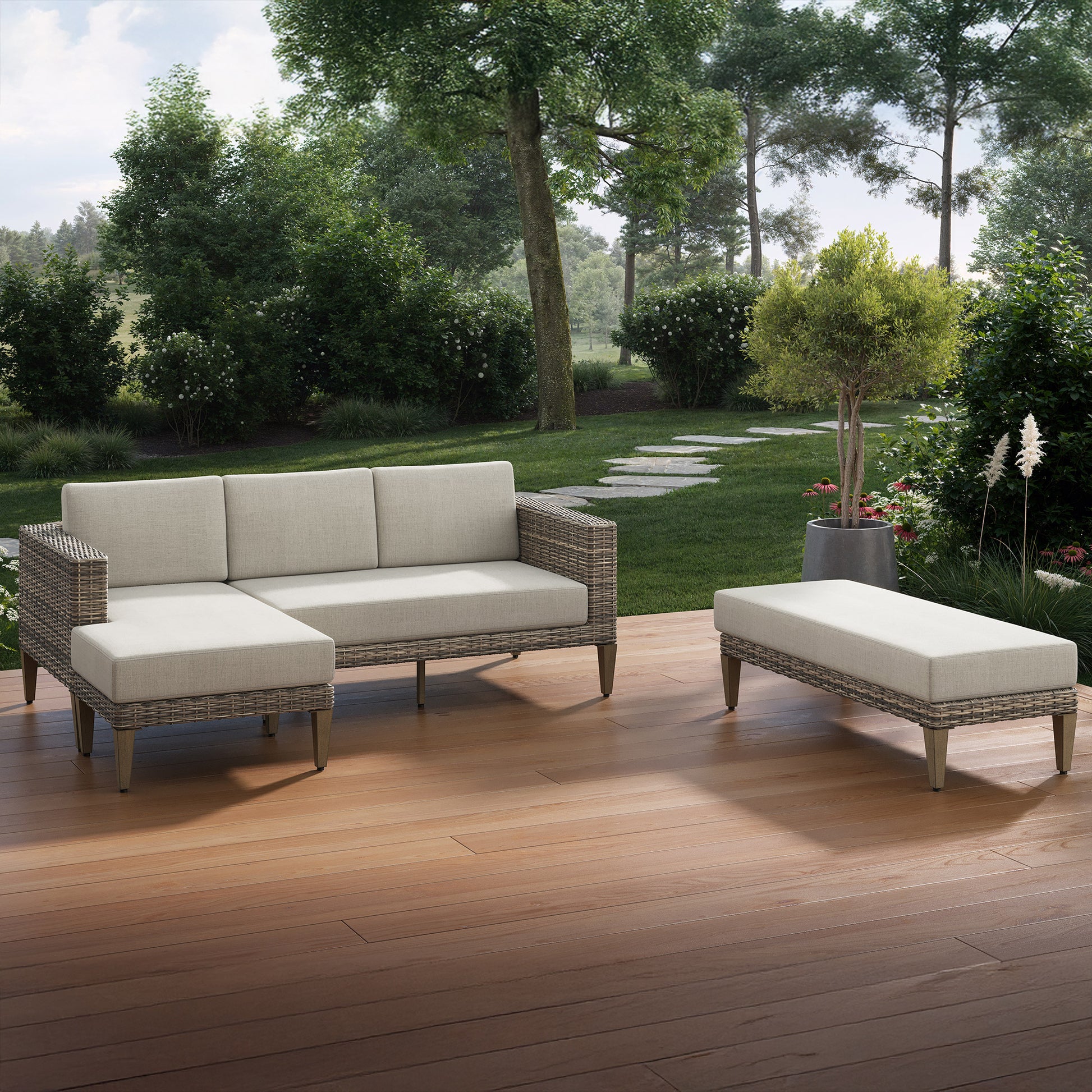 Thomasville Mira 3-piece Outdoor Patio Reversible Sectional