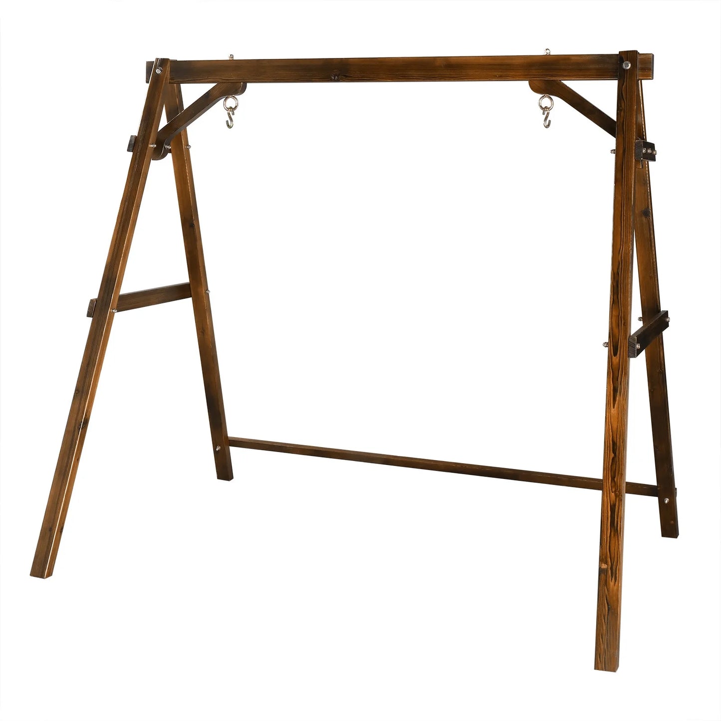 OverPatio Swing Frame Wooden Porch Swing Stand A-Frame 600lbs Capacity