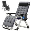 Slsy Upgrade Zero Gravity Chair, Folding Portable Reclining Lounge Chair with Removable Cushion, Armrest Mat, Headrest, Reclining Patio Lounger Chair for Indoor,Outdoor