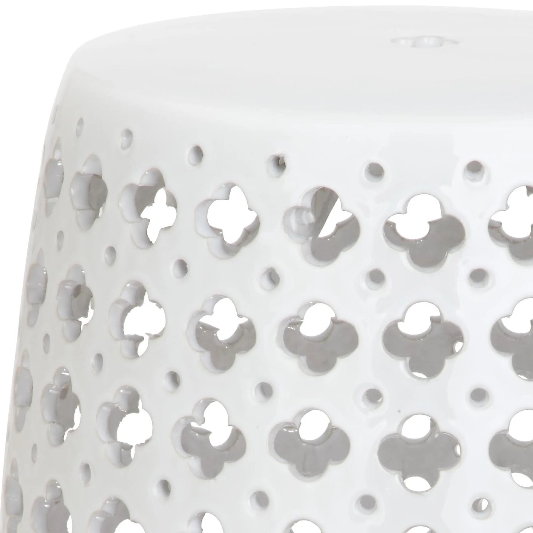 Safavieh Lacey Trellis Indoor/Outdoor Garden Patio Stool, Plated Gold