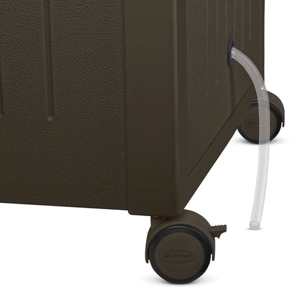 Suncast DCCW3000D 77 Quart Resin Wicker Patio Cooler with Cabinet & Wire Basket