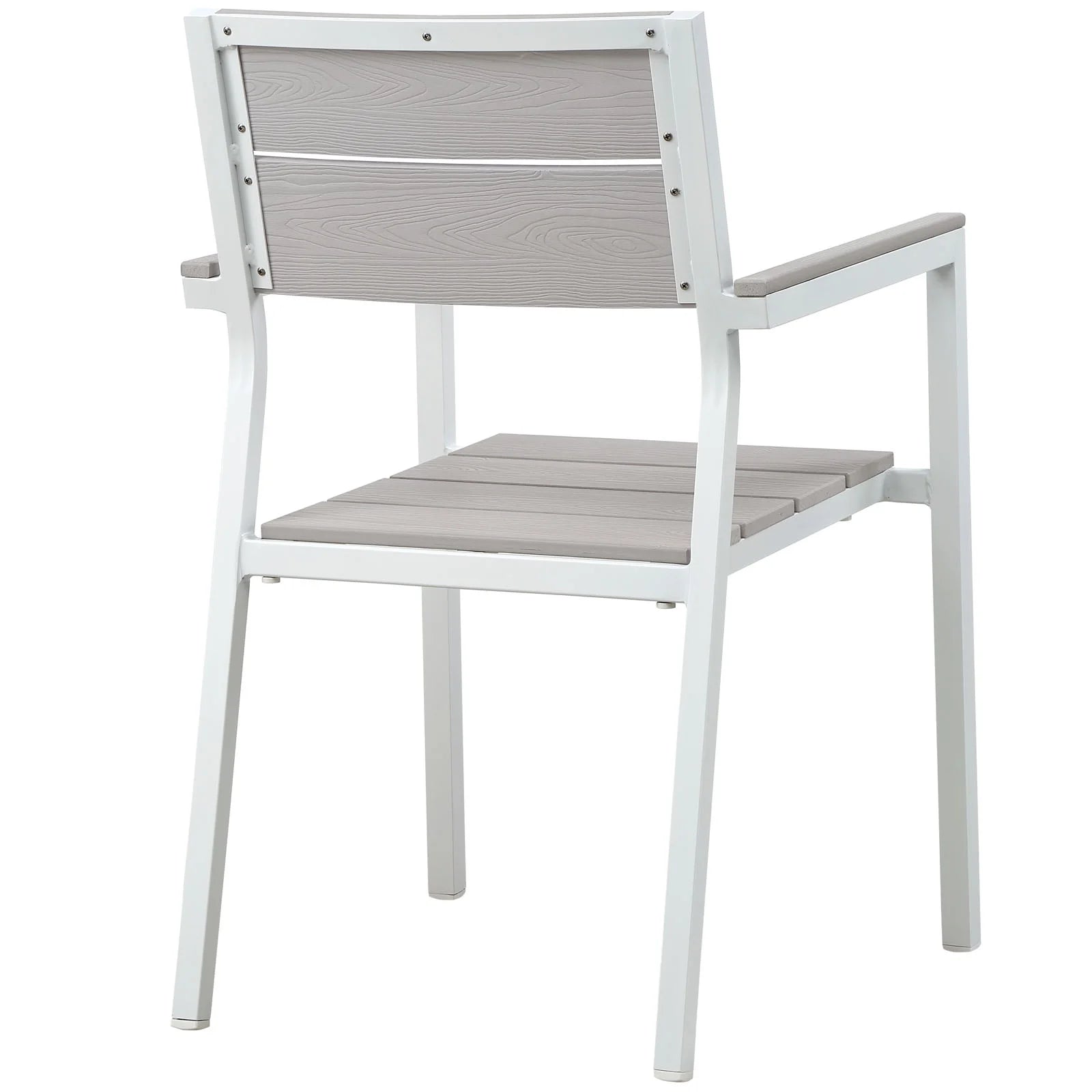 Modway Maine 7 Piece Outdoor Patio Dining Set in White Light Gray