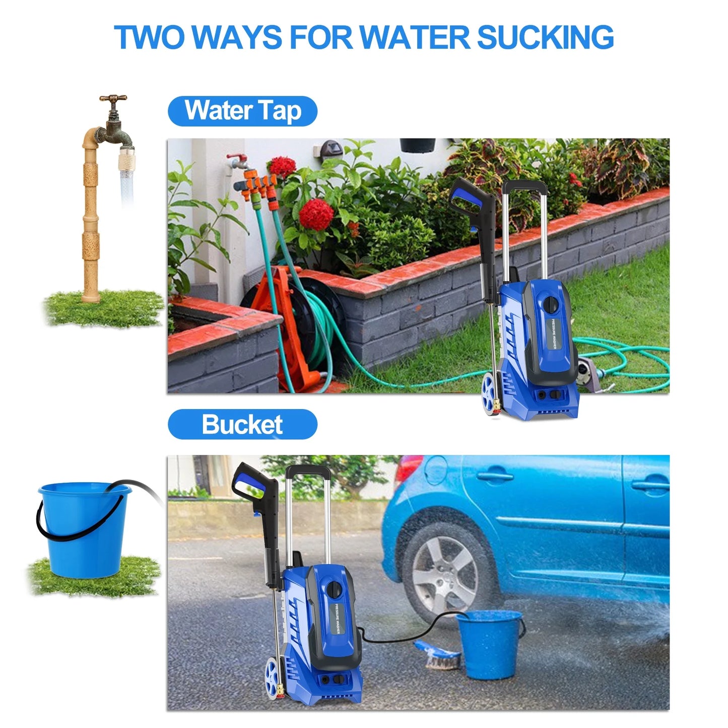 Electric Pressure Washer Power Washer - 4800PSImax 2.8GPM Wash Machine Electric Powered with Foam Cannon for Car, Floor, Garage, Patio Washing