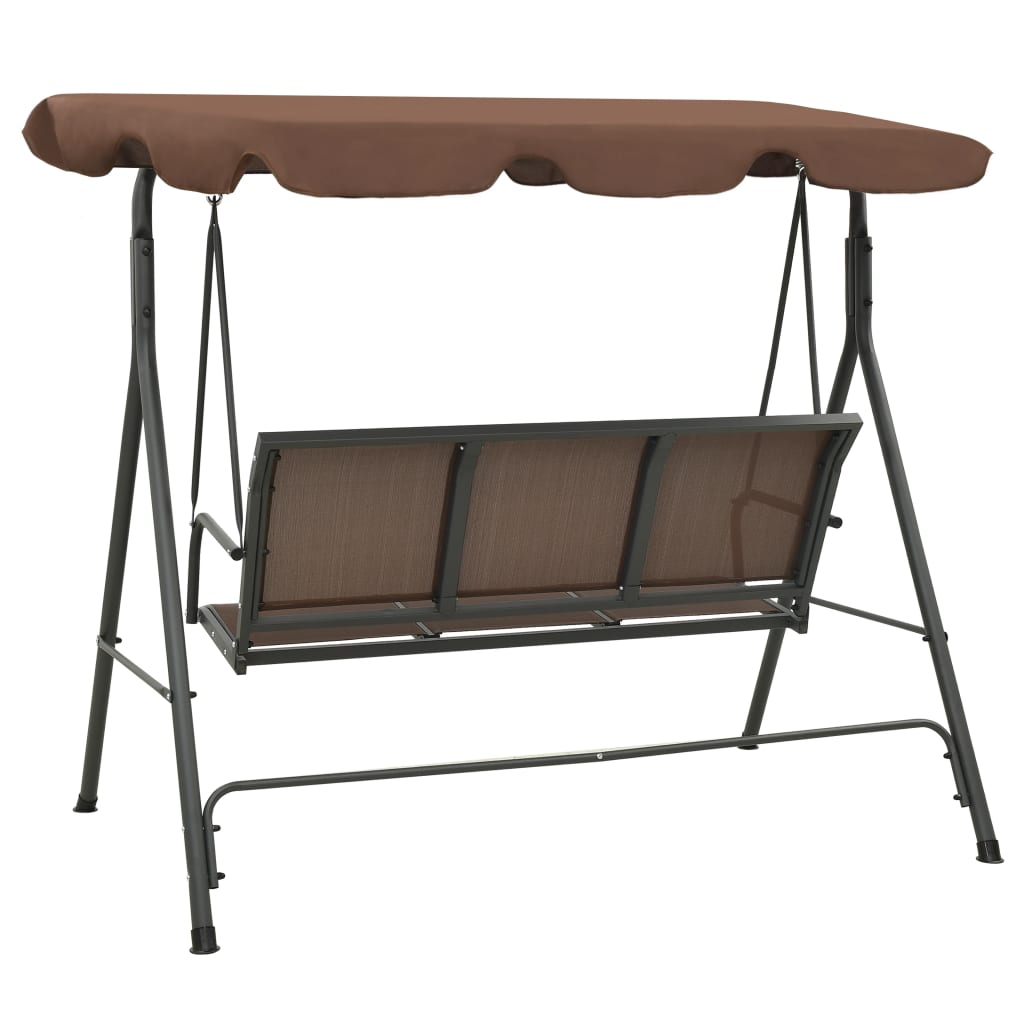 vidaXL Patio Swing Chair Outdoor Swing Bench with Adjustable Canopy Swing Seat