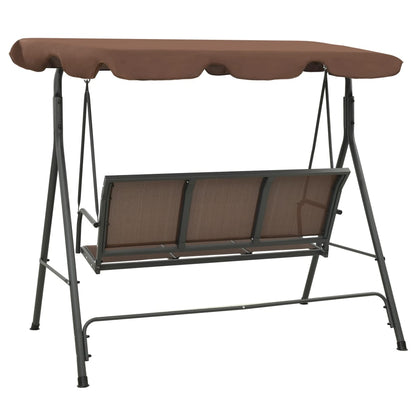 vidaXL Patio Swing Chair Outdoor Swing Bench with Adjustable Canopy Swing Seat