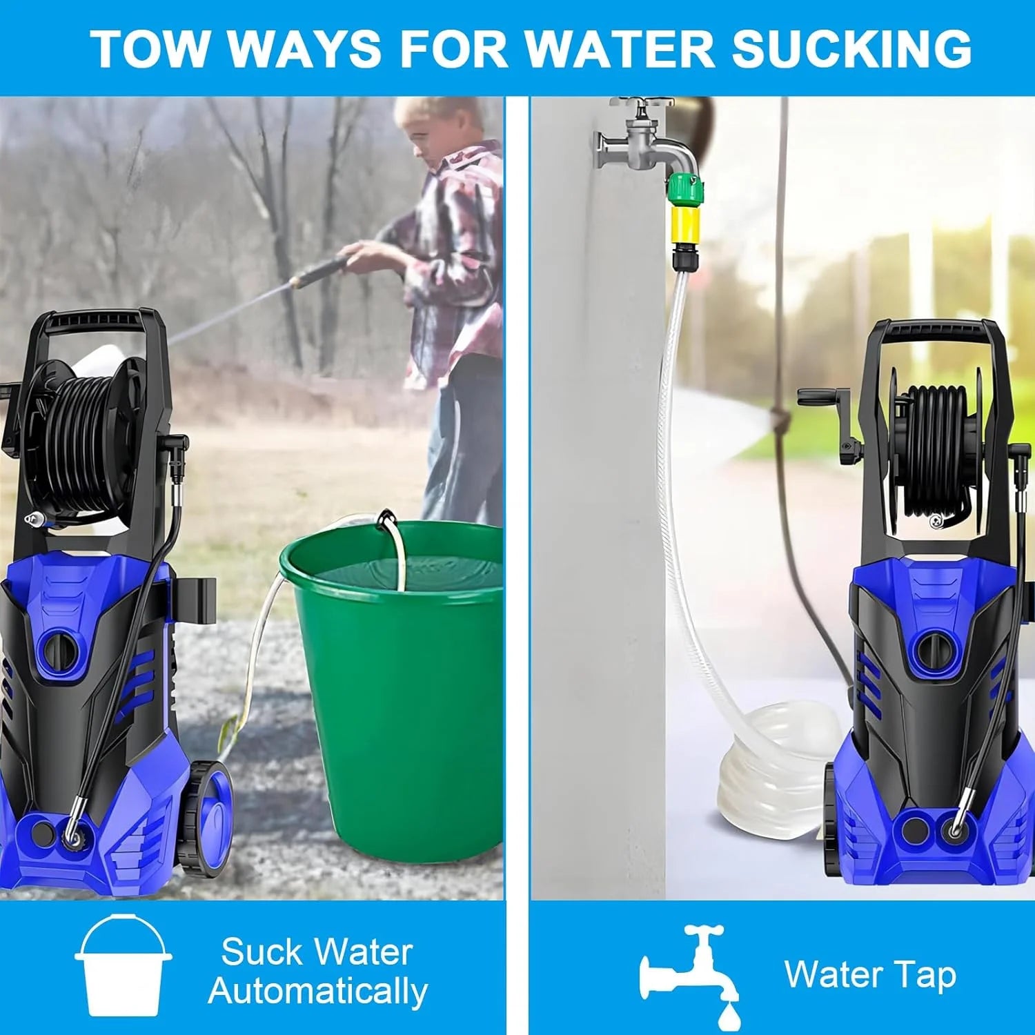 YouYeap 3000 PSI Electric Pressure Washer 2.0 GPM for Household, Great for Cars, Patios, Siding, Driveways