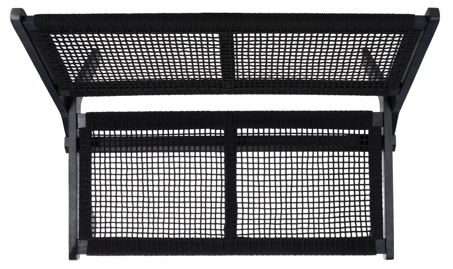 SAFAVIEH Kobina Outdoor Patio, Bench, Black