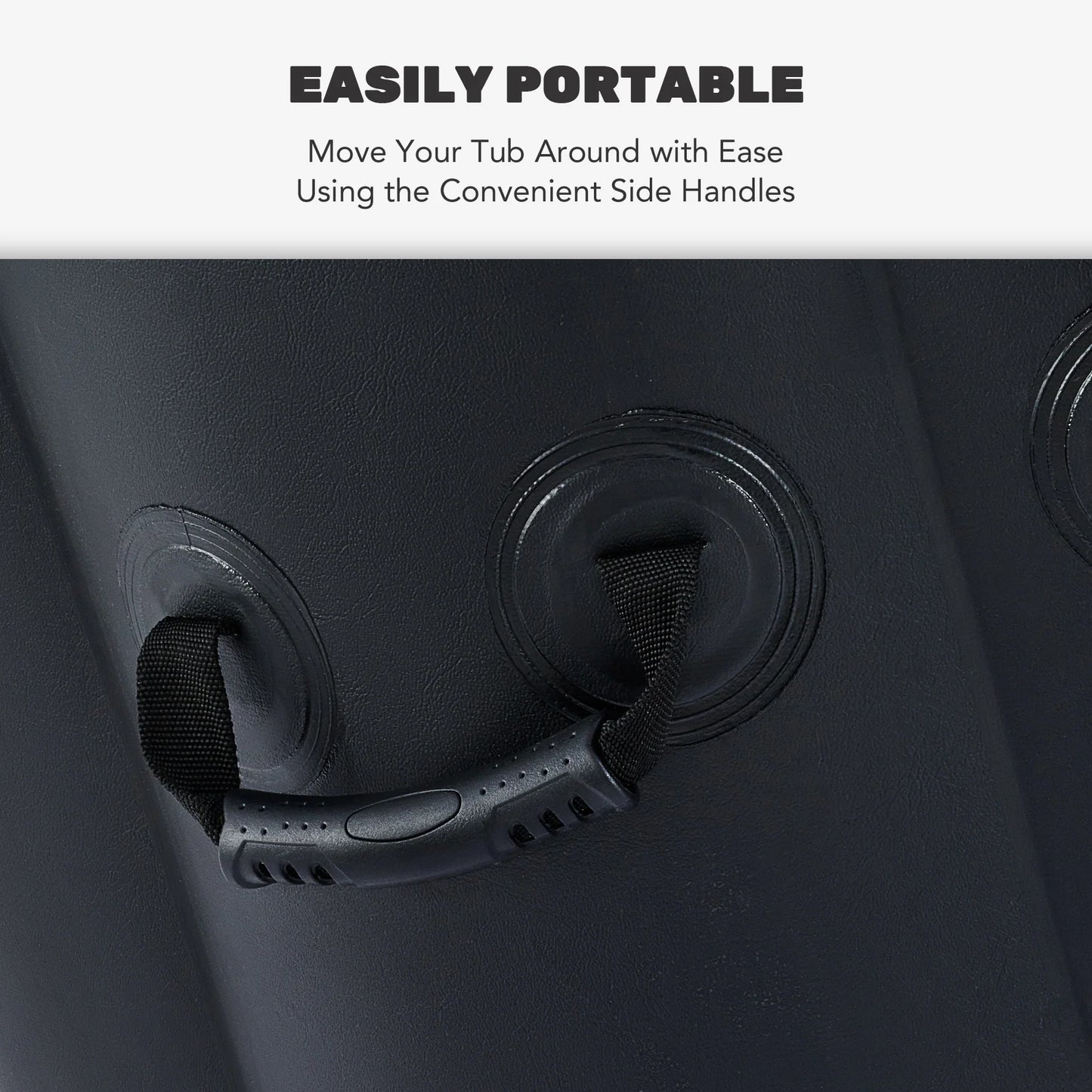 CO-Z 7' Inflatable Hot Tub Portable 4-6 Person Round Spa Tub for Patio Backyard Black