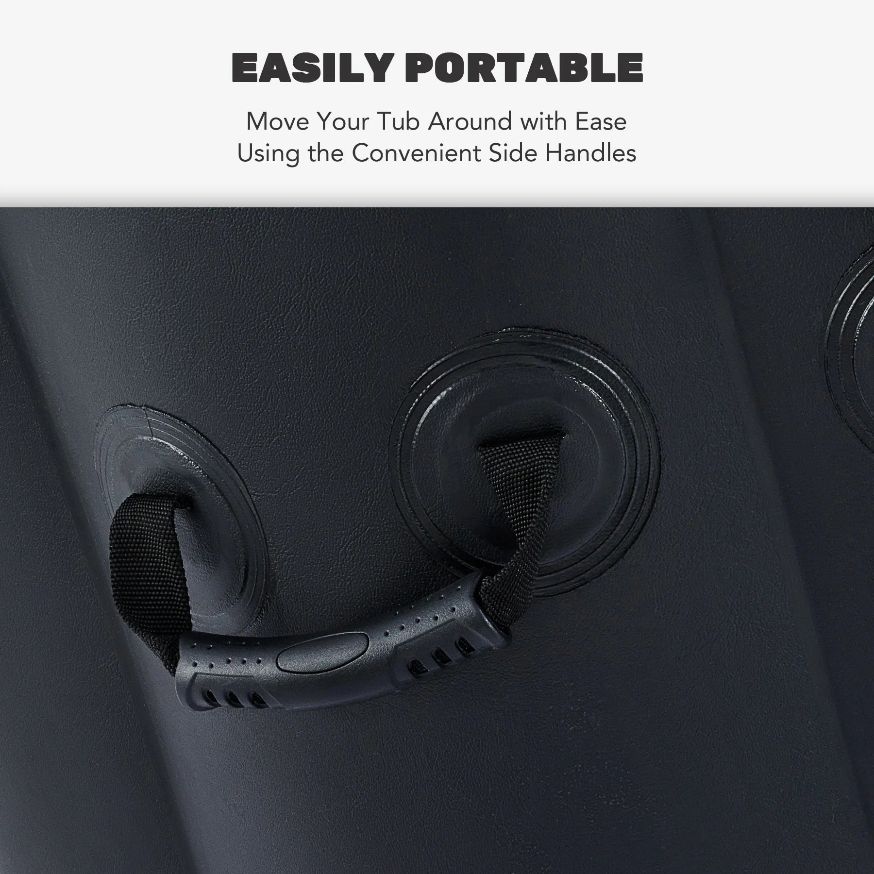 CO-Z 7' Inflatable Hot Tub Portable 4-6 Person Round Spa Tub for Patio Backyard Black