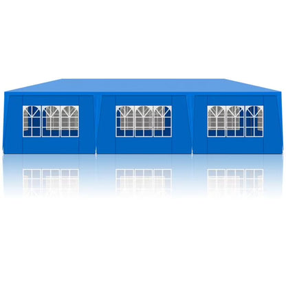 10'x30' Blue Outdoor Party Tent with 8 Removable Sidewalls - Waterproof Canopy Sturdy Frame Patio Wedding Gazebo for Outdoor Events Gatherings Backyard Celebrations