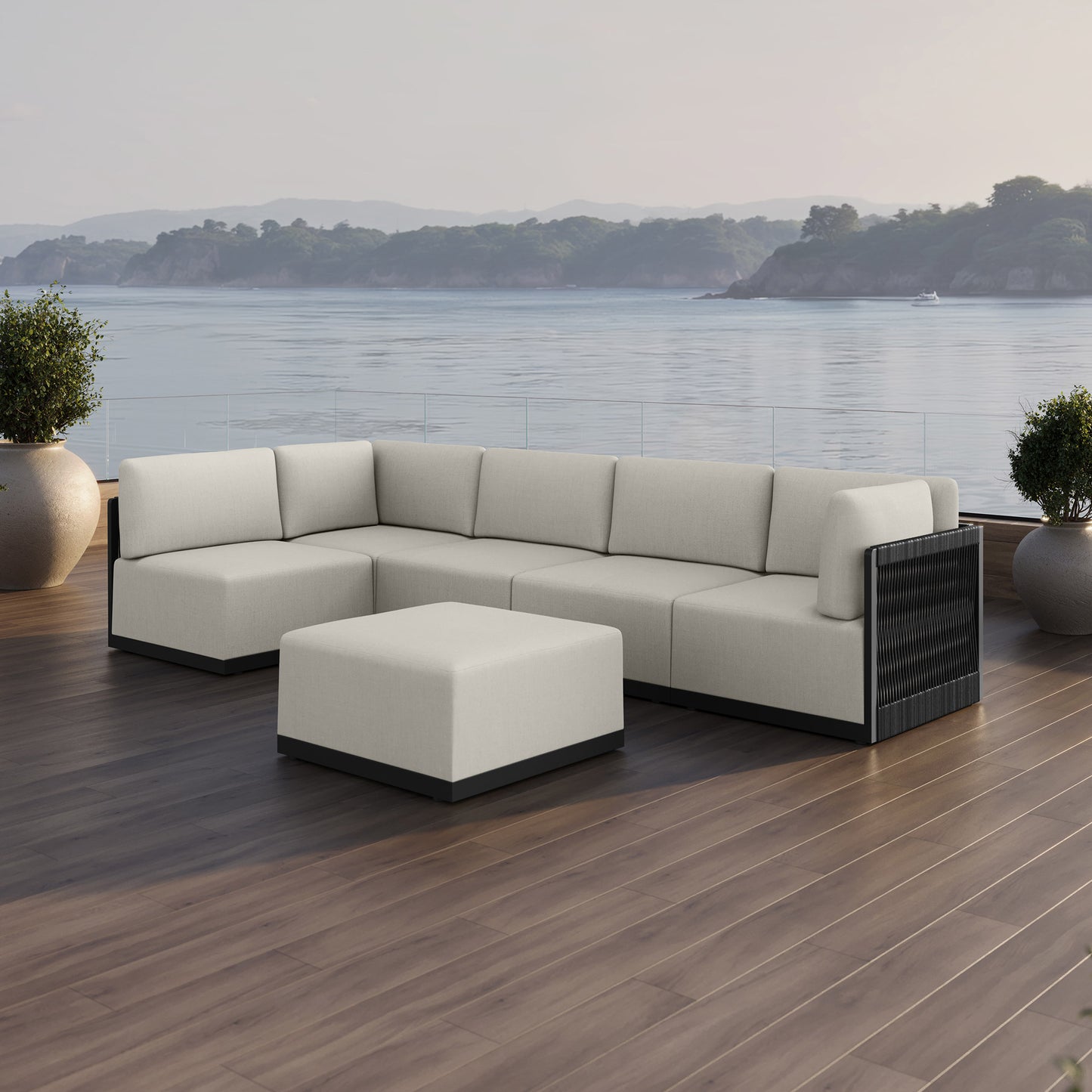Henredon Annalise 6-piece Outdoor Patio Modular Sectional