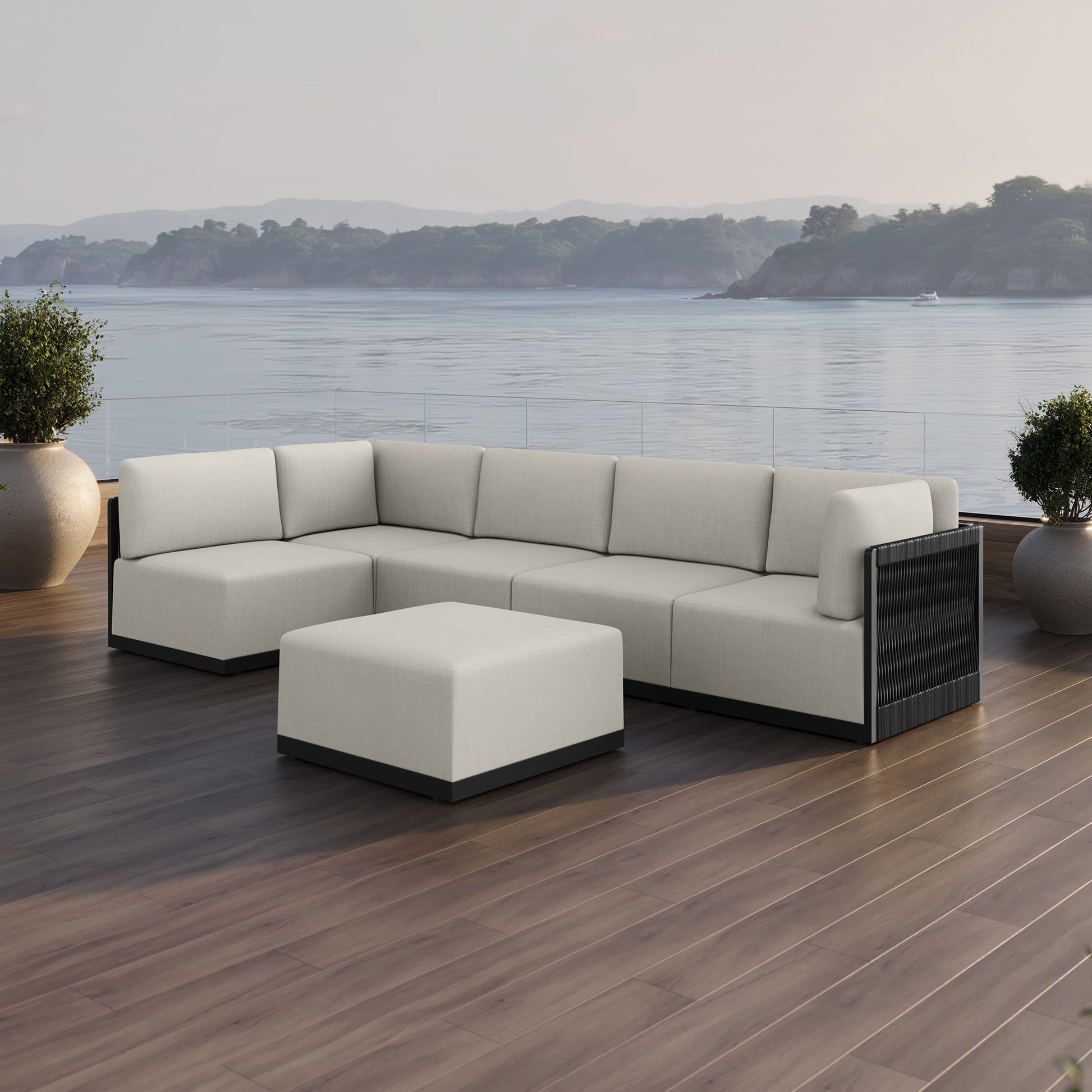 Henredon Annalise 6-piece Outdoor Patio Modular Sectional