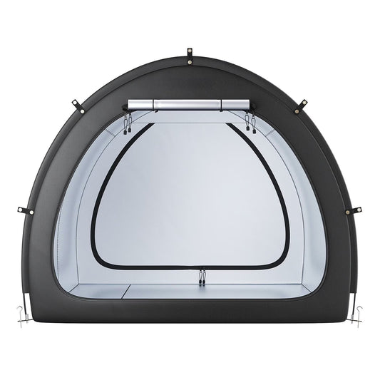 Extra-Large Bike Storage Tent, Waterproof Fan-Shaped Bike Shelter for Garage or Patio, Holds 5+ Bikes