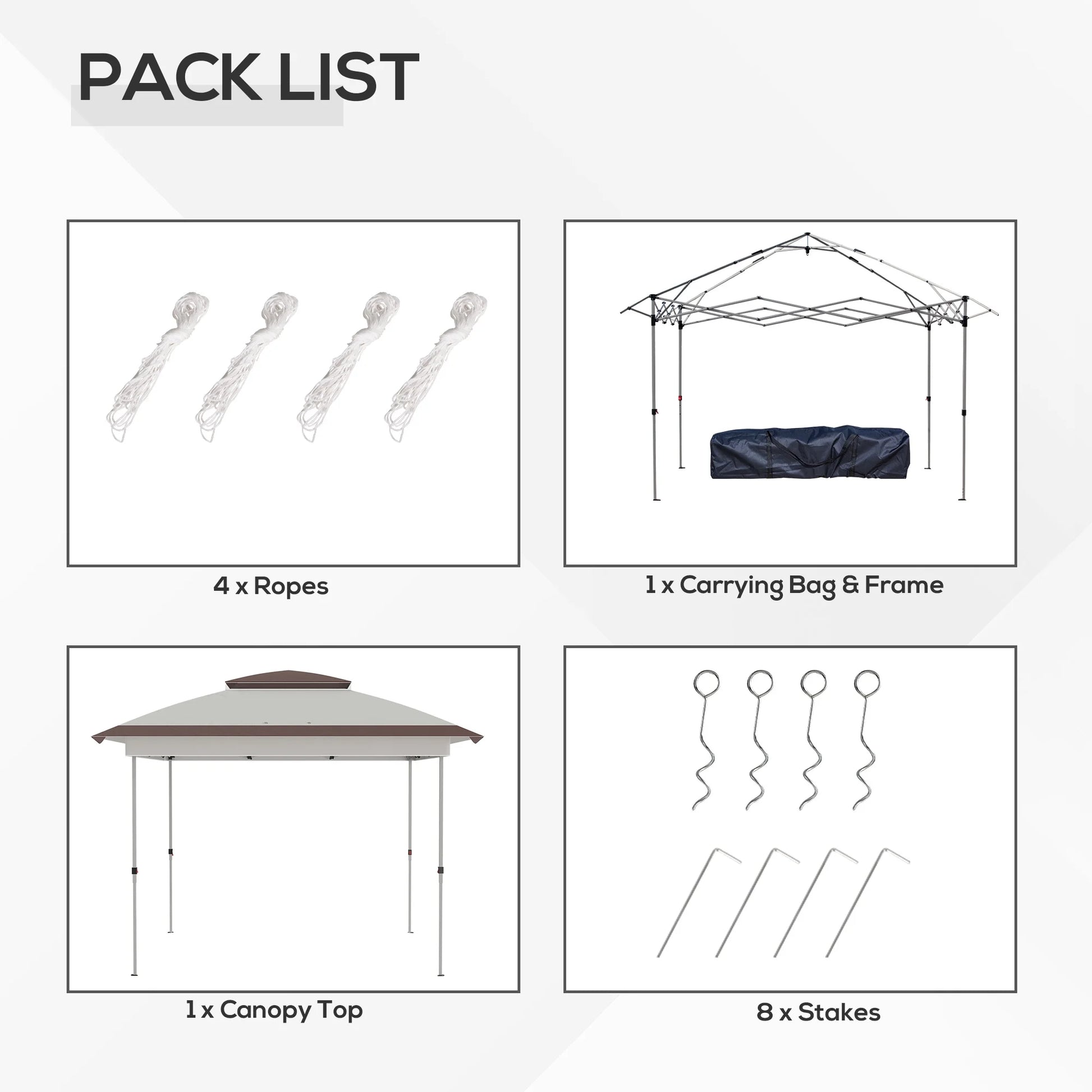 12' X 12' Pop Up Canopy Tent With Netting And Carry Bag, Instant Sun Shelter With 137 Sq.Ft Shade, Tents For Parties, Height Adjustable, For Outdoor, Garden, Patio, Beige And Brown