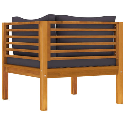 vidaXL 3-Seater Patio Sofa with Cushion Solid Acacia Wood