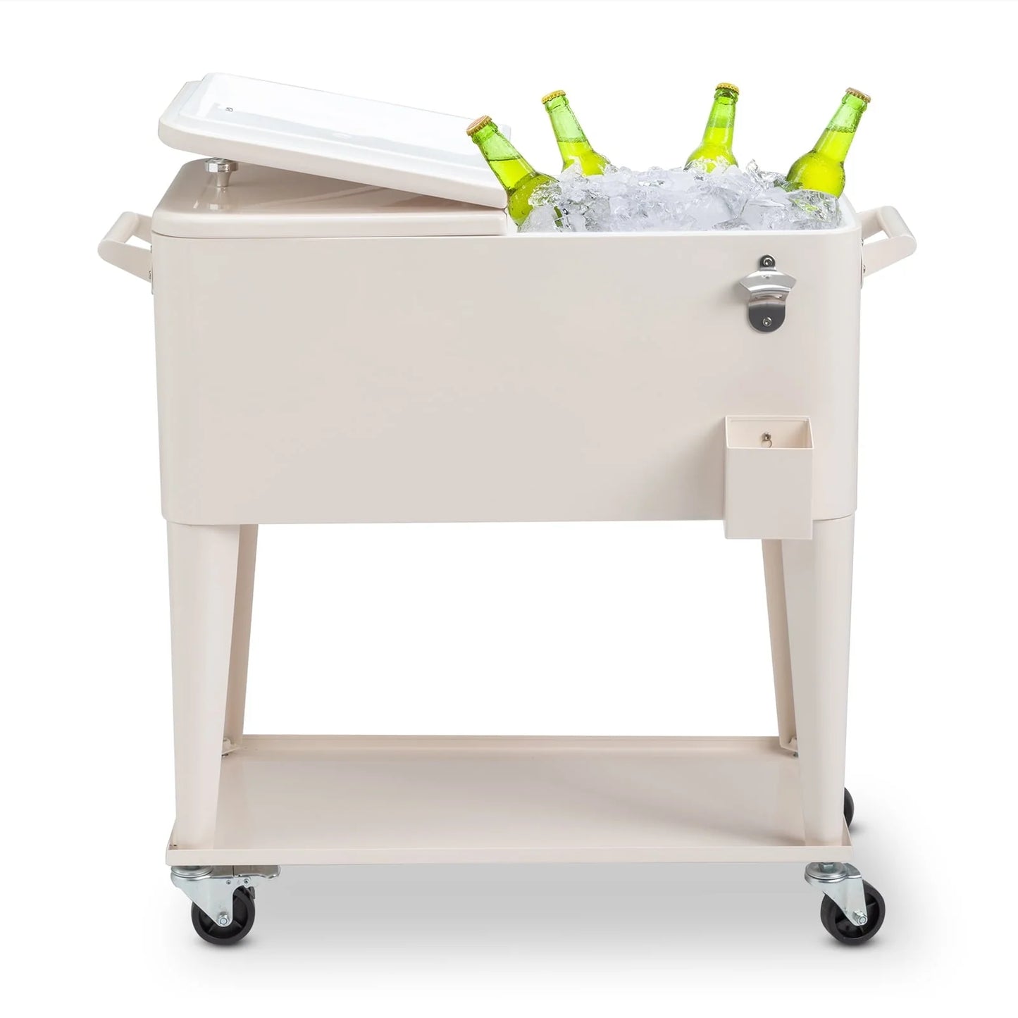 GoDecor Patio Cooler Cart Cold and Refreshing with this Convenient Rolling Cooler Cart,Rolling Cooler Cart