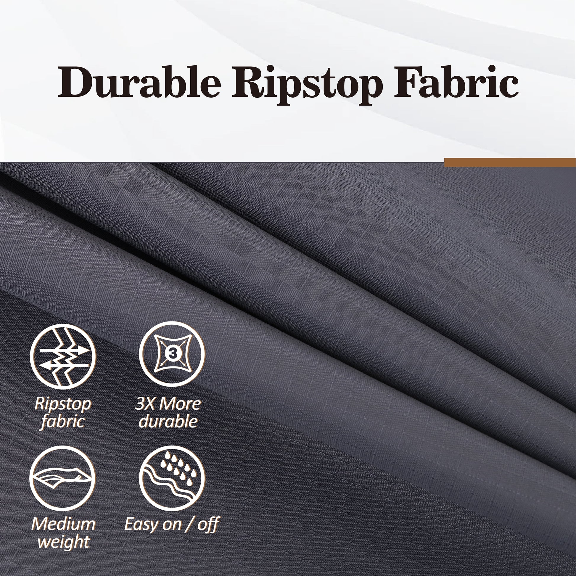 WJ-X3 Extra Large Waterproof Patio Outdoor Furniture Cover, 126" W x 84" D x 31" H, Gray