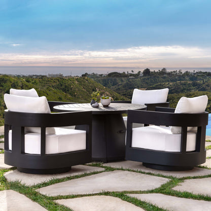Santino 5-piece Fire Chat Outdoor Patio Set