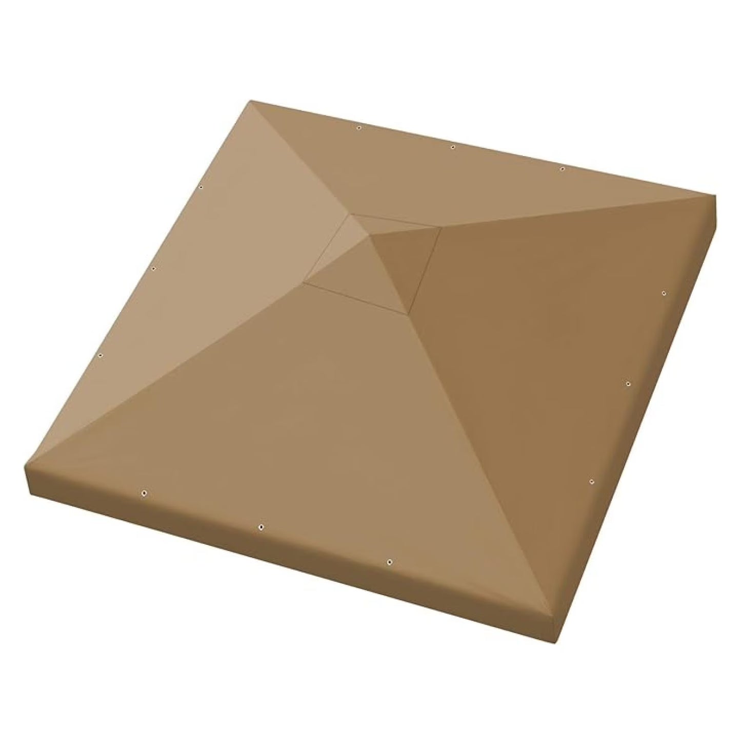 10x10 Gazebo Canopy Replacement Top - Single Tier Patio Cover Sunshade - Polyester Tan