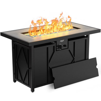 BALI OUTDOORS Propane Gas Fire Pit Table with Lid for Outside Backyard, Patio 50000 BTU 30 inch