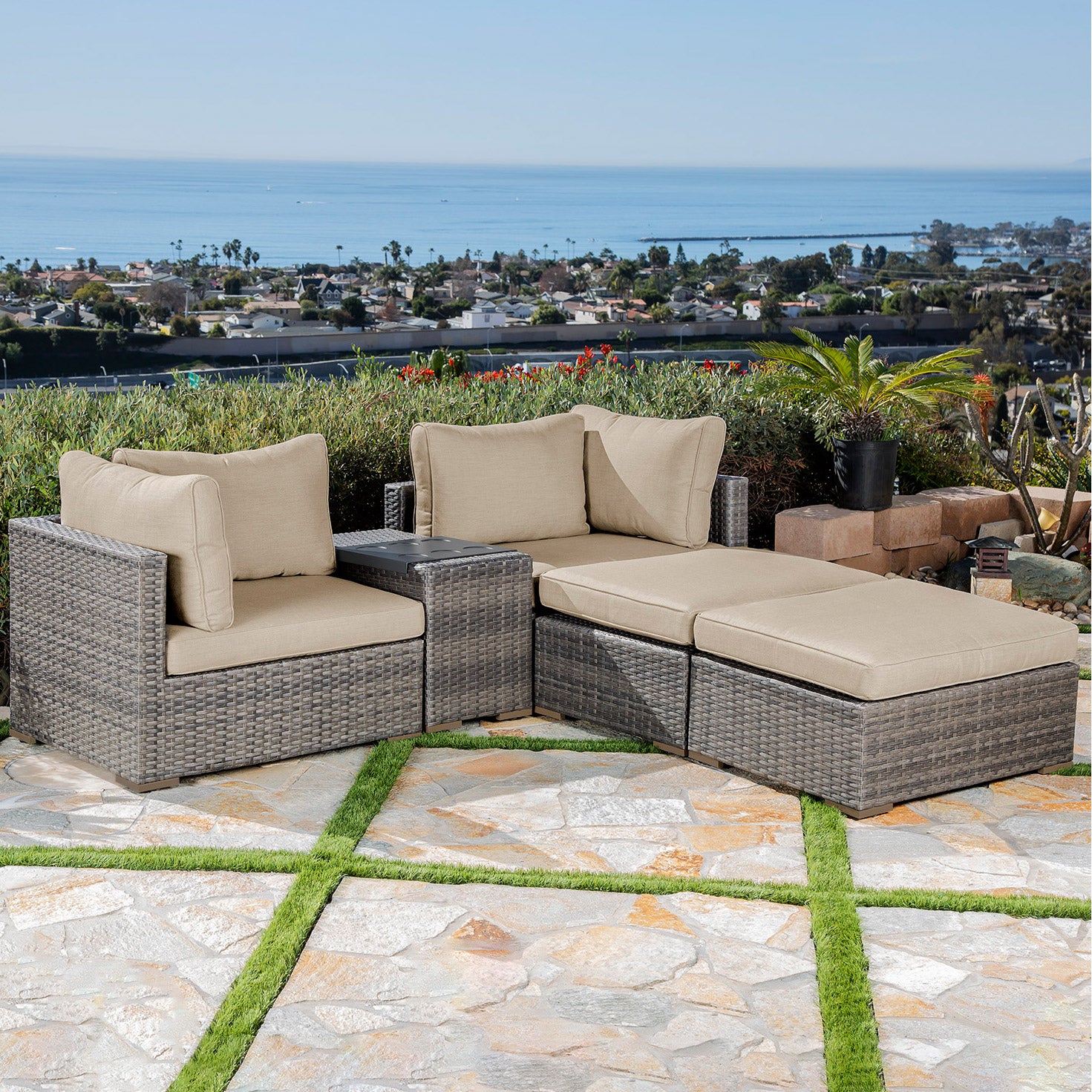 Allspace 5-piece Modular Outdoor Patio Set