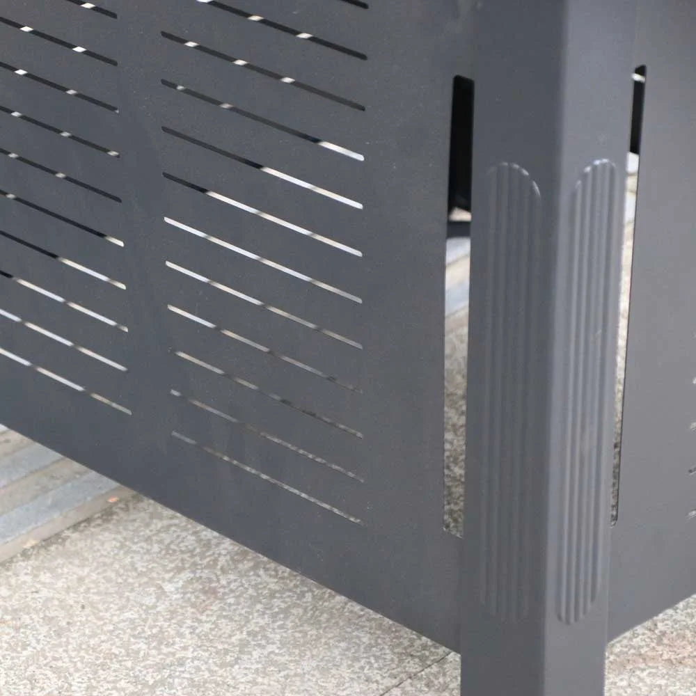 2 in 1 Smokeless Fire Pit Table for Outdoor Patio, Square Steel Heater with Removable Lid, Grill Over Stove, Multifunctional Firepit Table for Garden, Deck, Balcony, Backyard