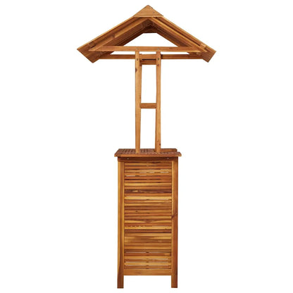 vidaXL Patio Bar Table with Rooftop 44.5"x41.7"x85.4" Solid Wood Acacia
