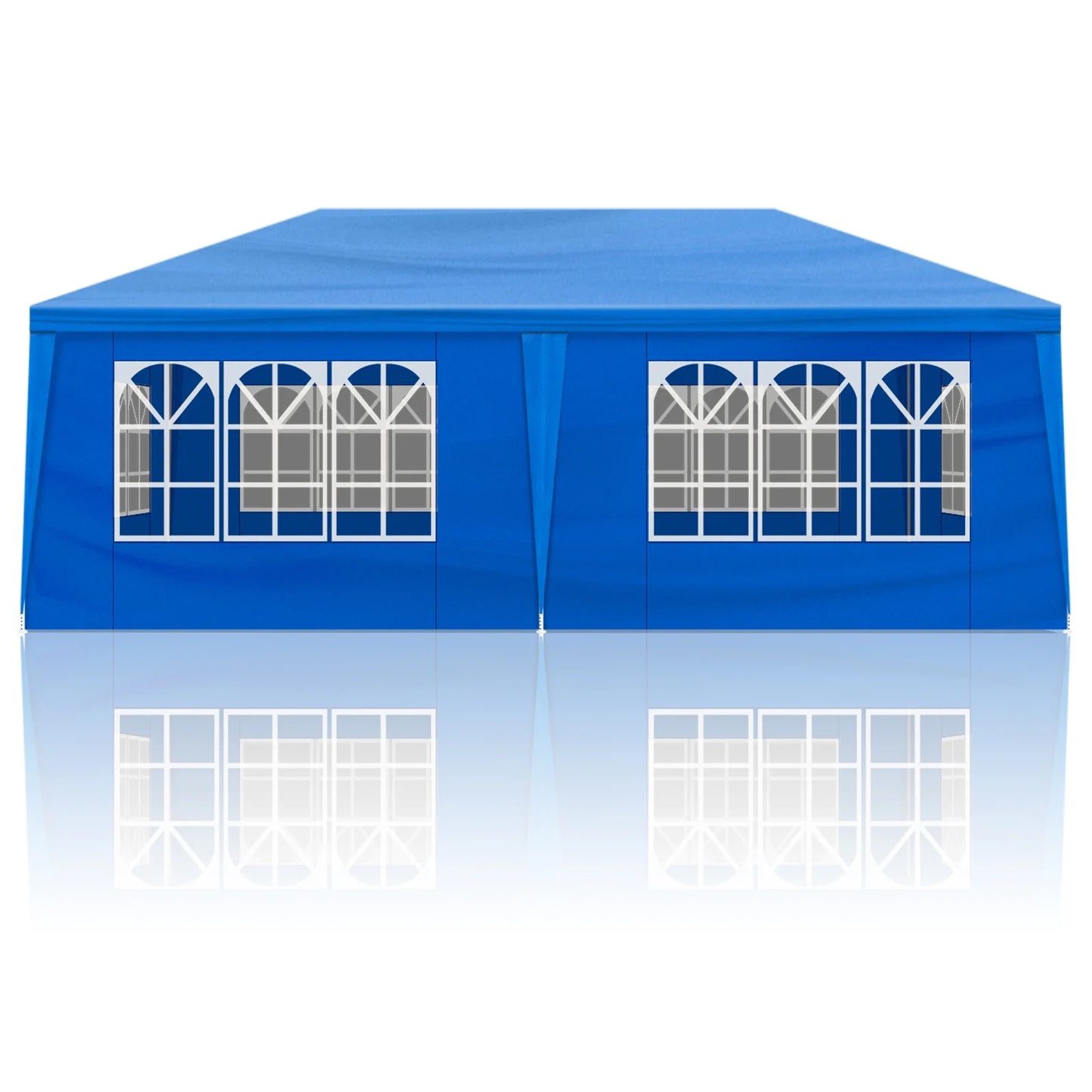 10'x20' Outdoor Party Tent with 6 Removable Sidewalls, Waterproof Canopy Patio Wedding Gazebo, Blue