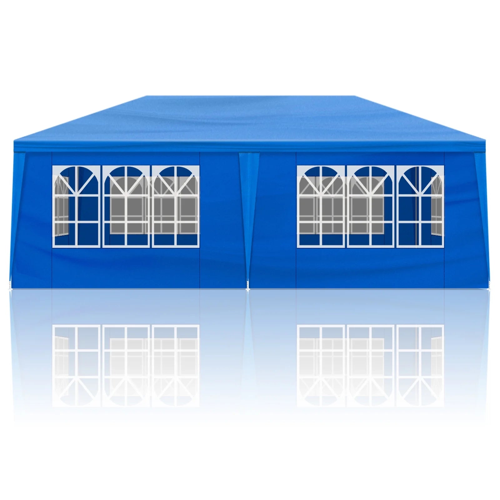 10'x20' Outdoor Party Tent with 6 Removable Sidewalls, Waterproof Canopy Patio Wedding Gazebo, Blue