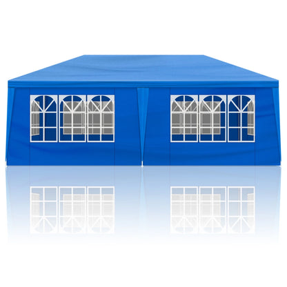 10'x20' Outdoor Party Tent with 6 Removable Sidewalls, Waterproof Canopy Patio Wedding Gazebo, Blue