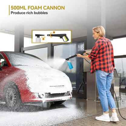 Electric Pressure Washer 4800PSI-Max 3.2GPM Power Washer Wash Machine Electric Powered with Foam Cannon for Car, Floor, Garage, Patio Washing, Yellow