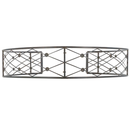 SAFAVIEH Mizell Outdoor Patio Moon Gateway, Antique Black
