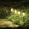 TOANEL 24PCS Solar Lights Outdoor Solar Garden Lights Pathway Lights Waterproof LED Lawn Lamp Solar Seal Stainless Steel Sidwalk Lights for Outside walkway Patio Yard Garden Decor (White Light)