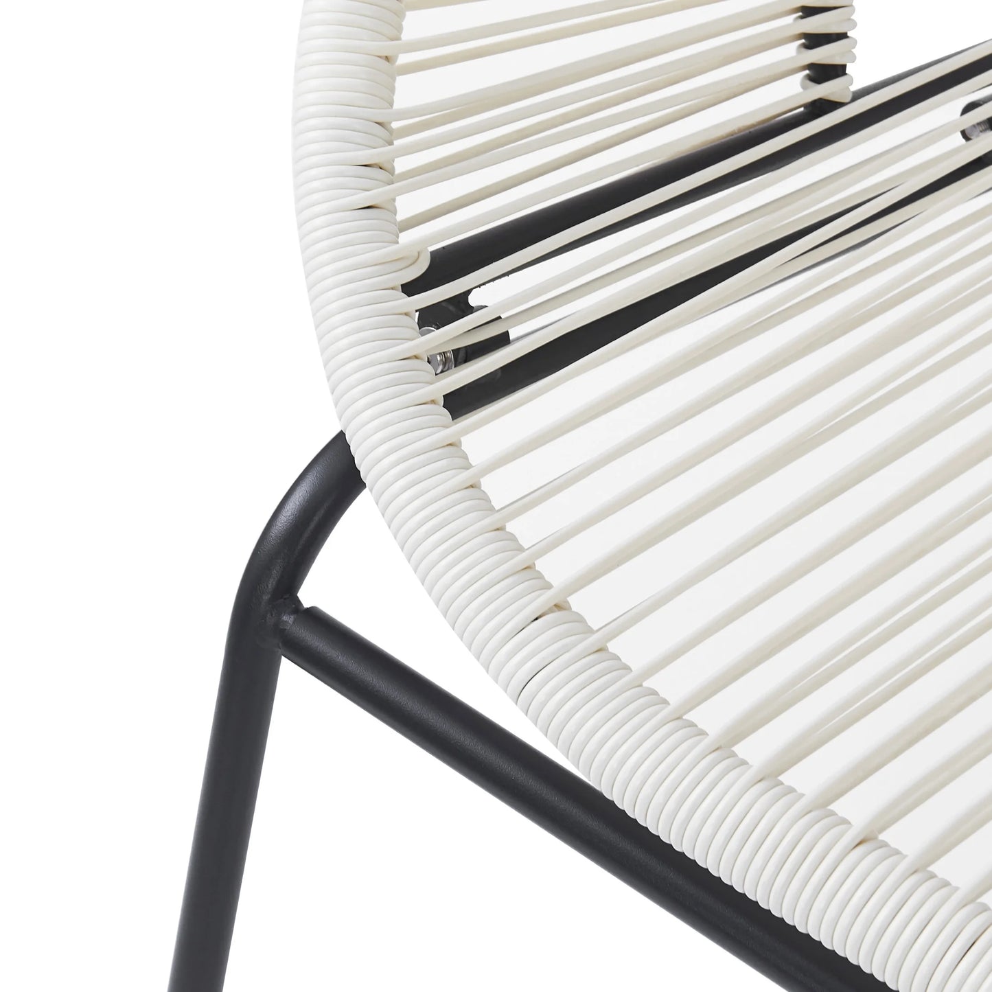 Aspen Modern Outdoor Patio Basket Loveseat, Hammock Weave Design, Metal Frame, Green